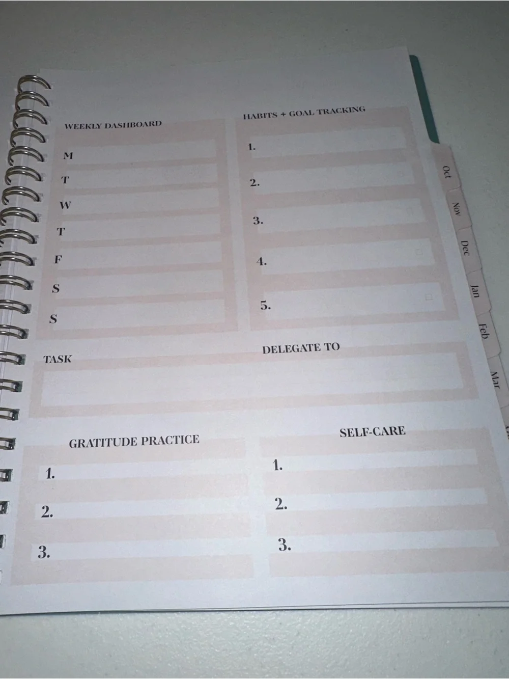 Boosbabe 26/27  Weekly Planner - Spiral Bound Home Office Organizer